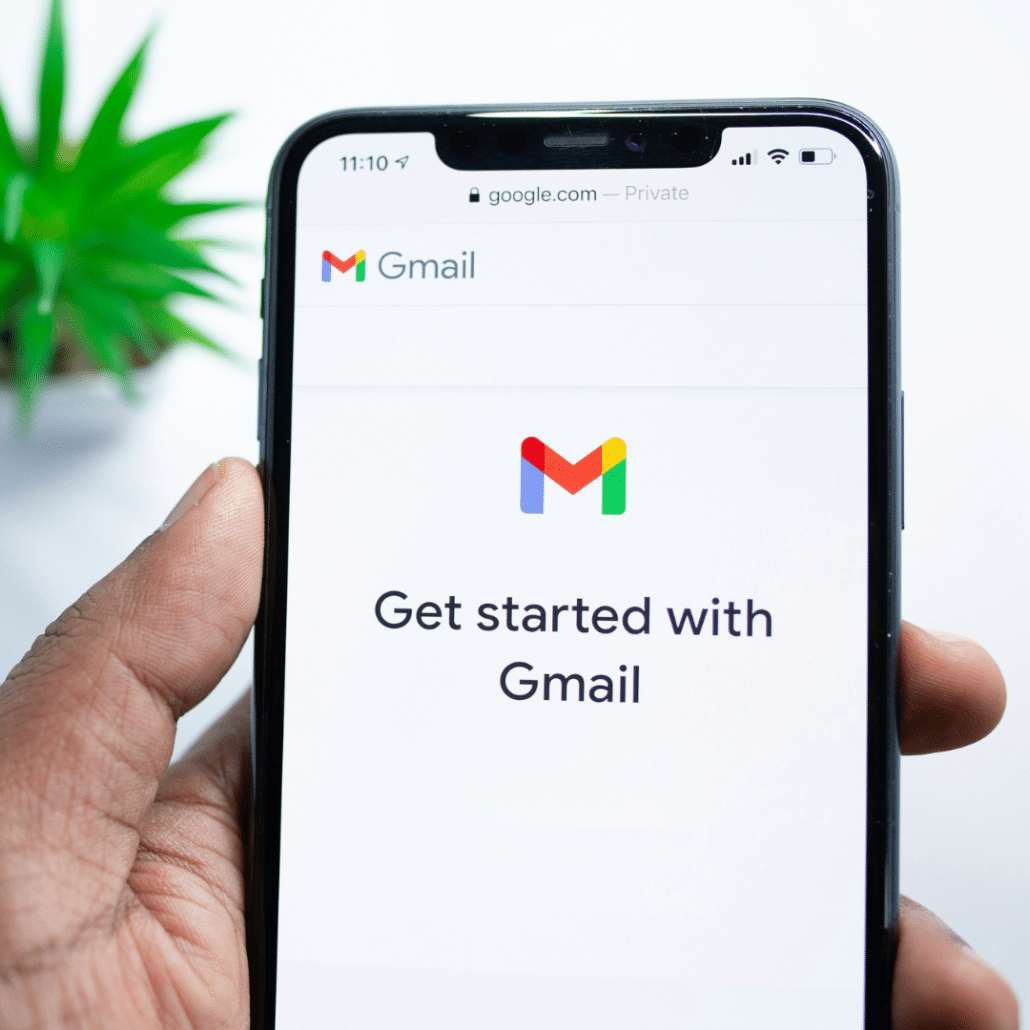 Smartphone with Gmail application