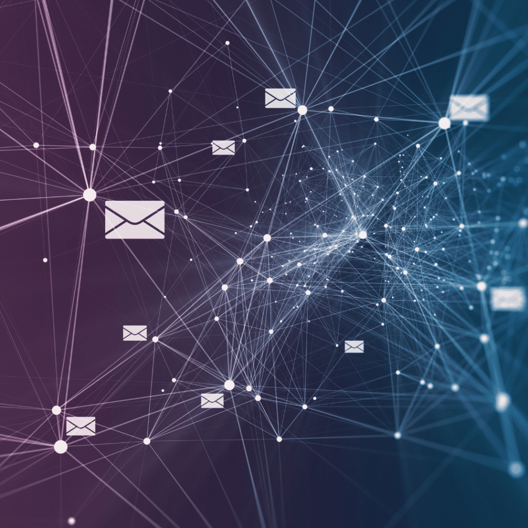 image showing the path of an email on the internet