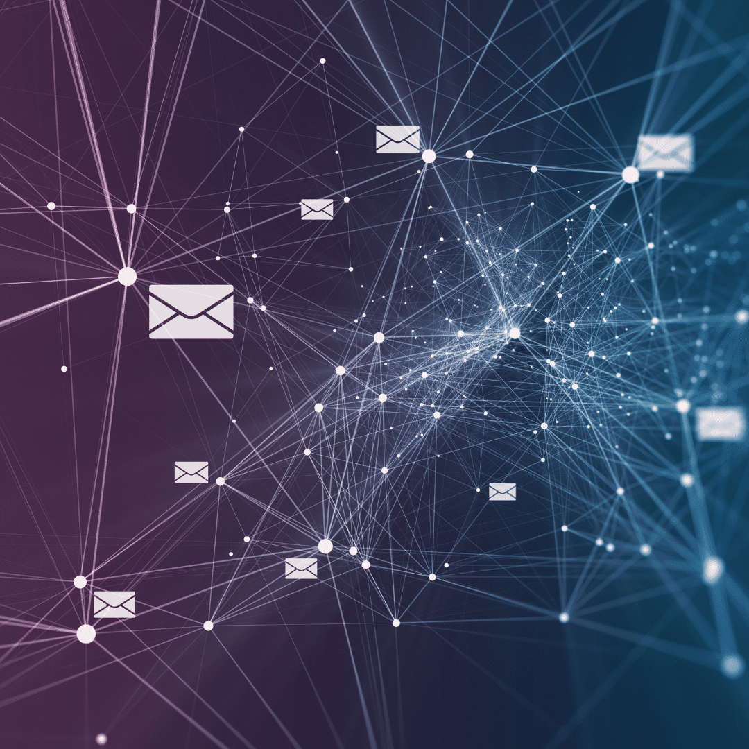 image showing the path of an email on the internet